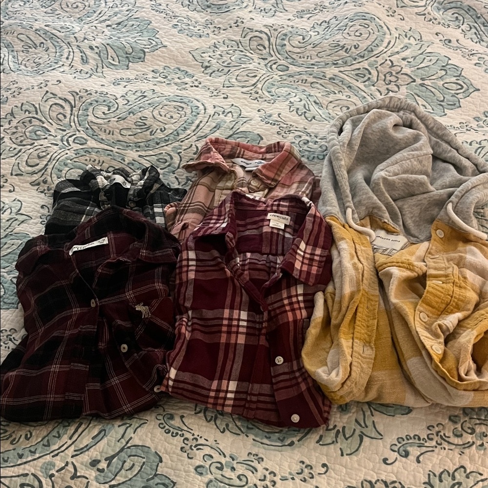 Plaid girls preppy Button-Up Shirts Collection